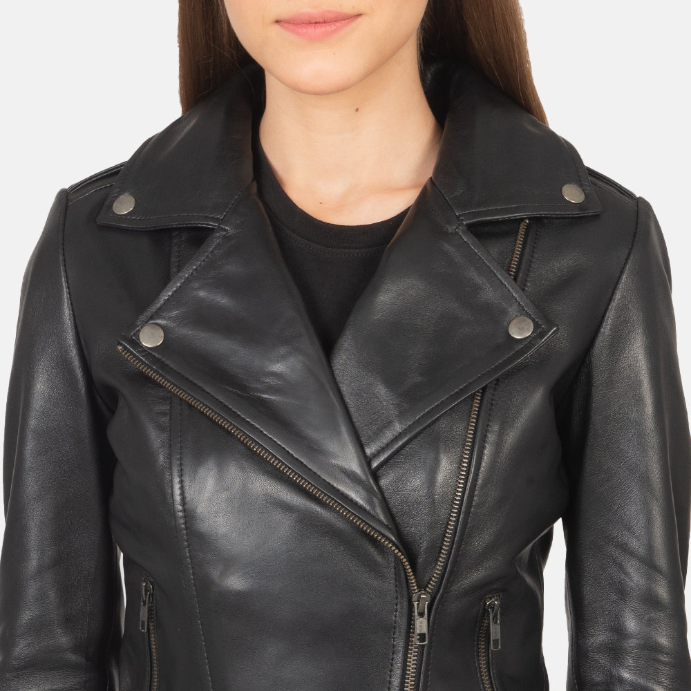 【超お買い得！】 – Jacket Biker Leather Black Flashback Women's The Maker Jacket ジャケット・アウター