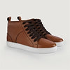 color swatch Marty High Top Tan Leather Sneakers