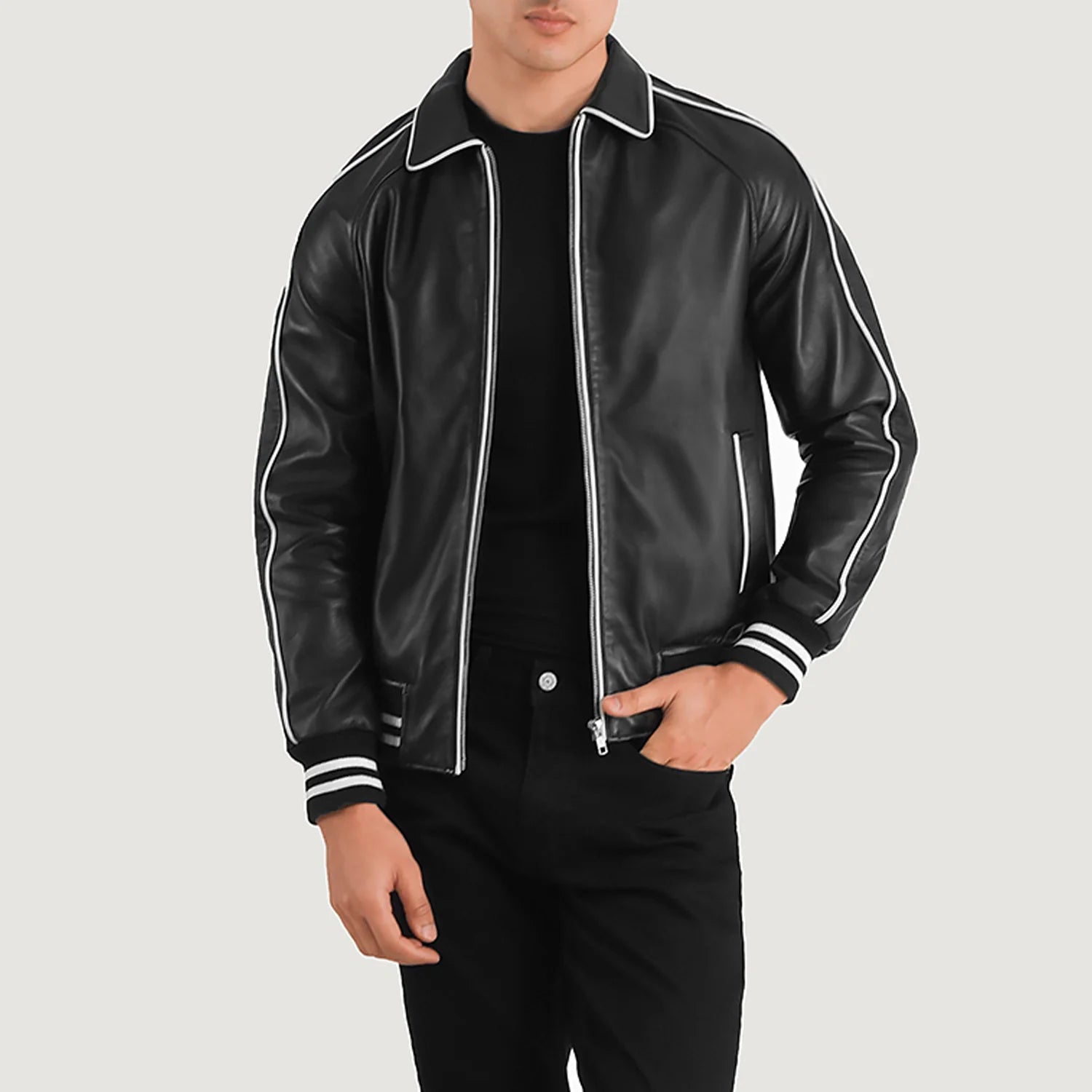 タグ付き　A leather varsity jacket sizeM Men's Varsity Jackets | Classic Sports Cuts | The Jacket Maker