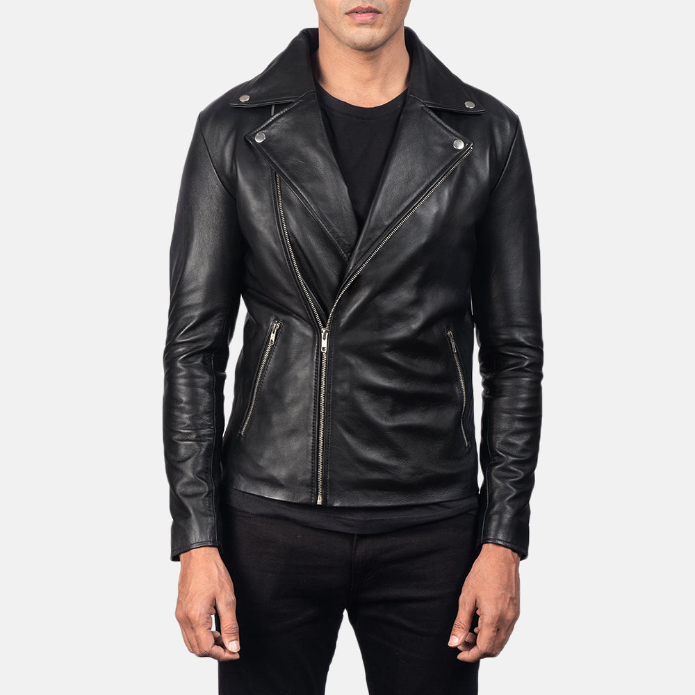 新品 NOKCHA minimal handsome jacket black Men's Noah Black Leather Biker Jacket – The Jacket Maker