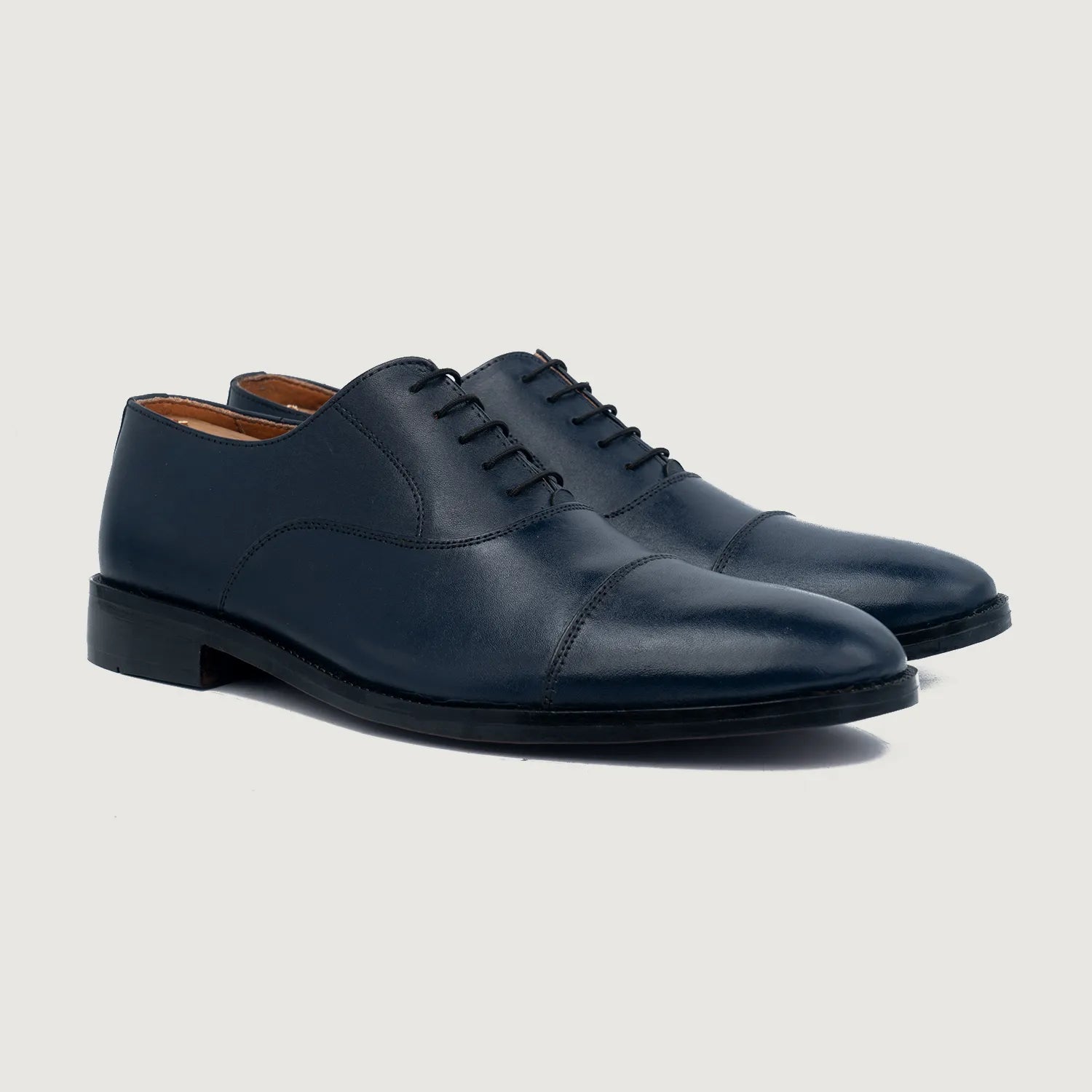 Men s Professor Oxford Midnight Blue Leather Shoes The Jacket Maker