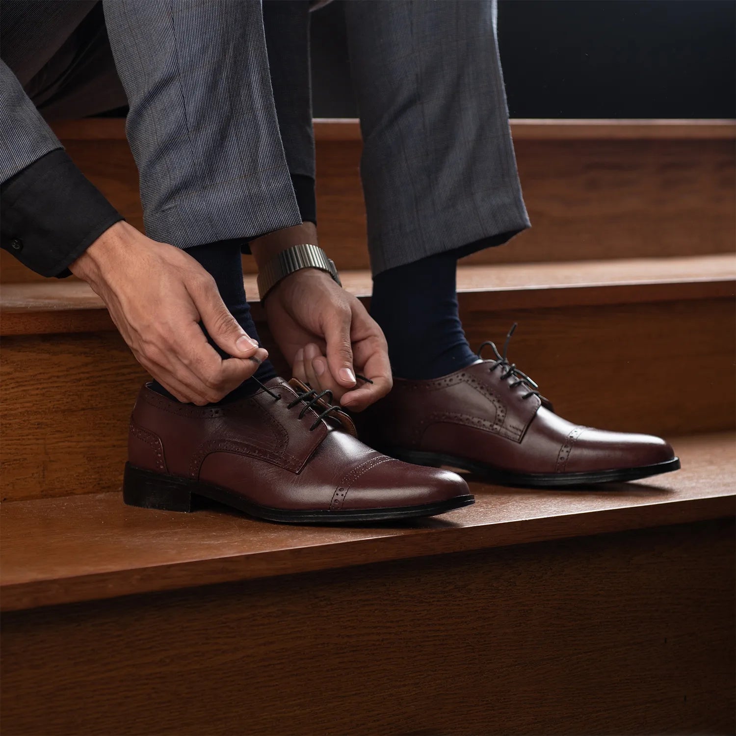 Maroon brogues outlet